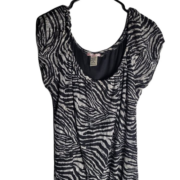 Free 2 Luv Tops - Free 2 Luv Zebra Print Blouse Womens Sz 2x